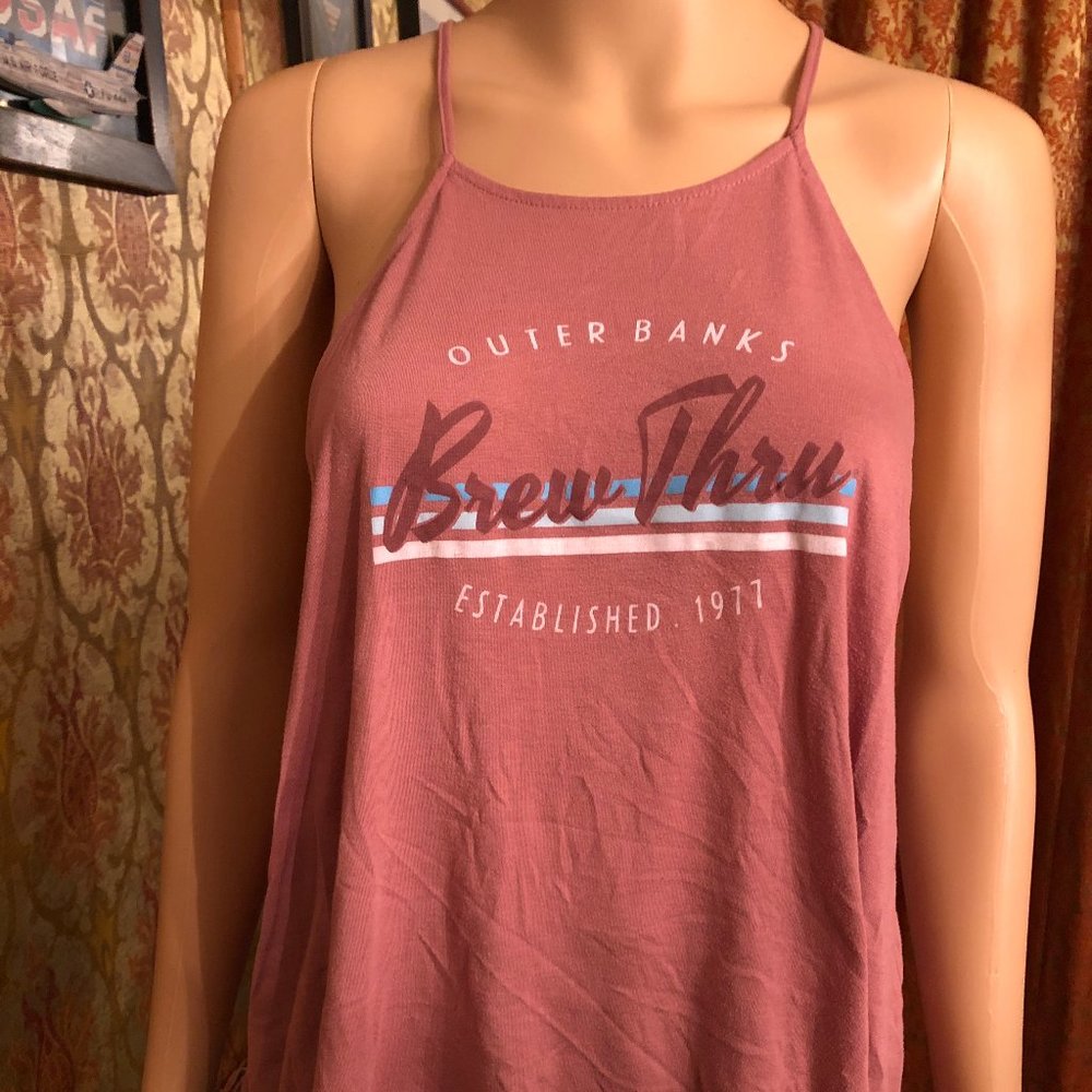 'Brew Thru' Bella Canvas Halter Tank Top
